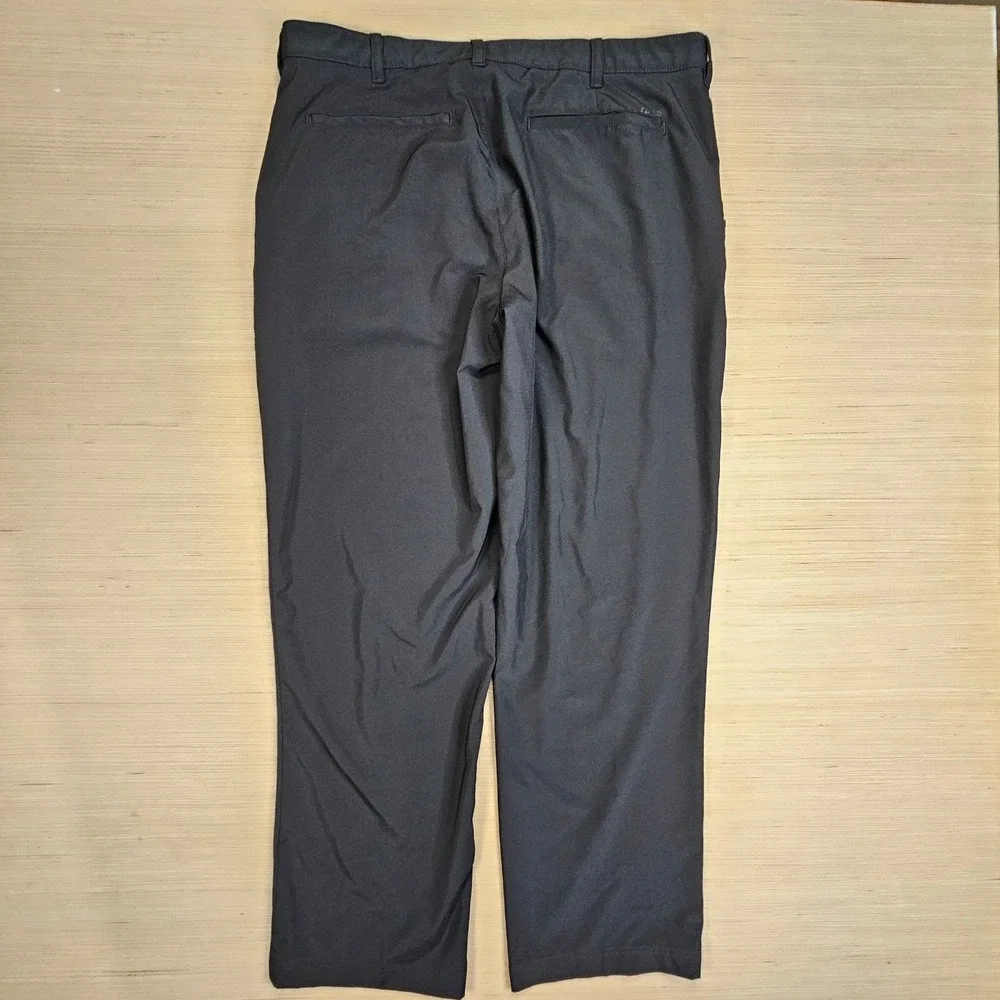 Lot of 2 IZOD Golf Pants Men 40x32 Black Performance Flat Front Stretch Trousers